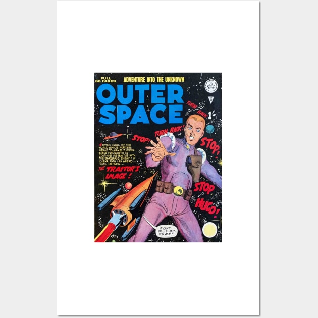 Vintage 'Outer Space' Comic Wall Art by Bugsponge